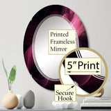 Designart "Pink and Black Chromatic Breakers I" Fractals Modern Wall Mirror