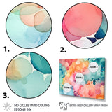 Designart "Pink and Teal Enchanted Spills" Abstract Multipanel Wall Decor set