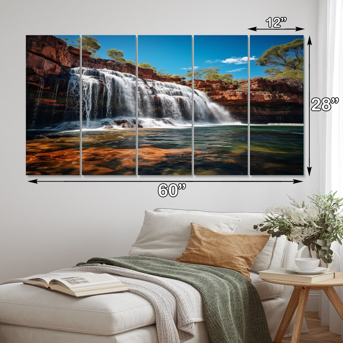 Designart "Pink and Teal Enchanted Spills" Abstract Multipanel Wall Decor set