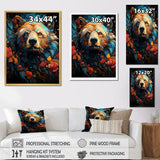 Designart "Pop Art Grizzly Bear Popularity " Bear 2 Wall Art