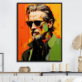 Designart "Pop Art Olive Oldman Portrait III" Woman Pop Art Framed Canvas Art Print