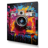 Designart "Popart Colorful Cameras I" Pop Art Wall Art Print