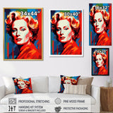Designart "Popart Streep In Scarlet" Pop Art Wall Art Print