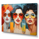 Designart "Popart Woman Mimosa Time" Cocktails Wall Art
