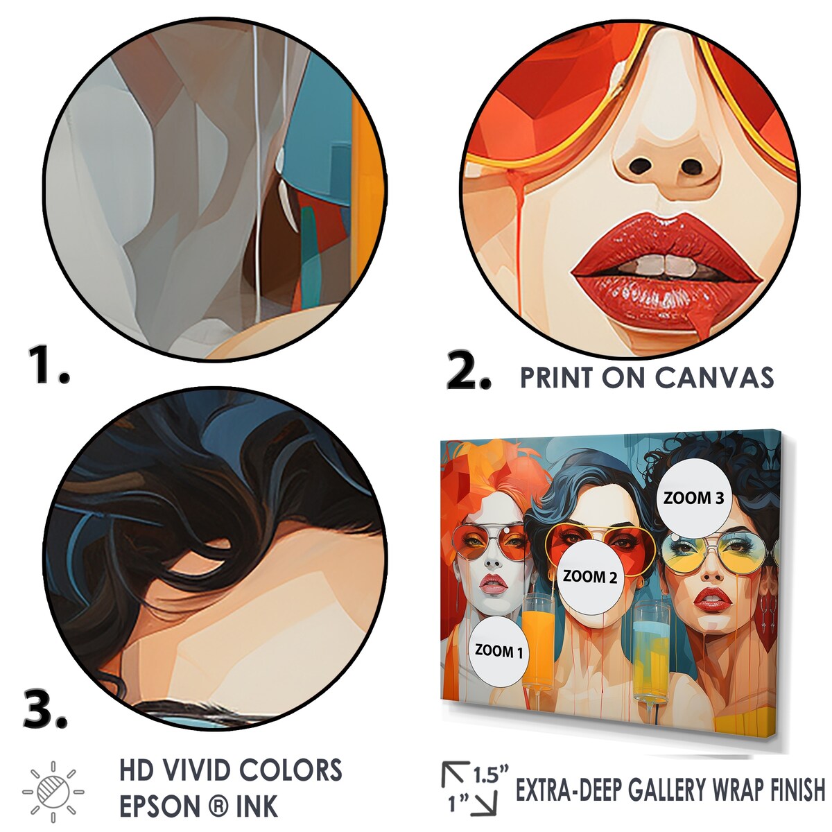 Designart "Popart Woman Mimosa Time" Cocktails Wall Art