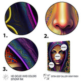 Designart "Portrait Of A Persian Beauty I" Fashion Woman Canvas Art Print - 3 Panels