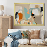 Designart "Projection of Innocence Vintage Expressionism" Abstract Painting Framed Wall Art Living Room