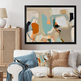 Designart "Projection of Innocence Vintage Expressionism" Abstract Painting Framed Wall Art Living Room