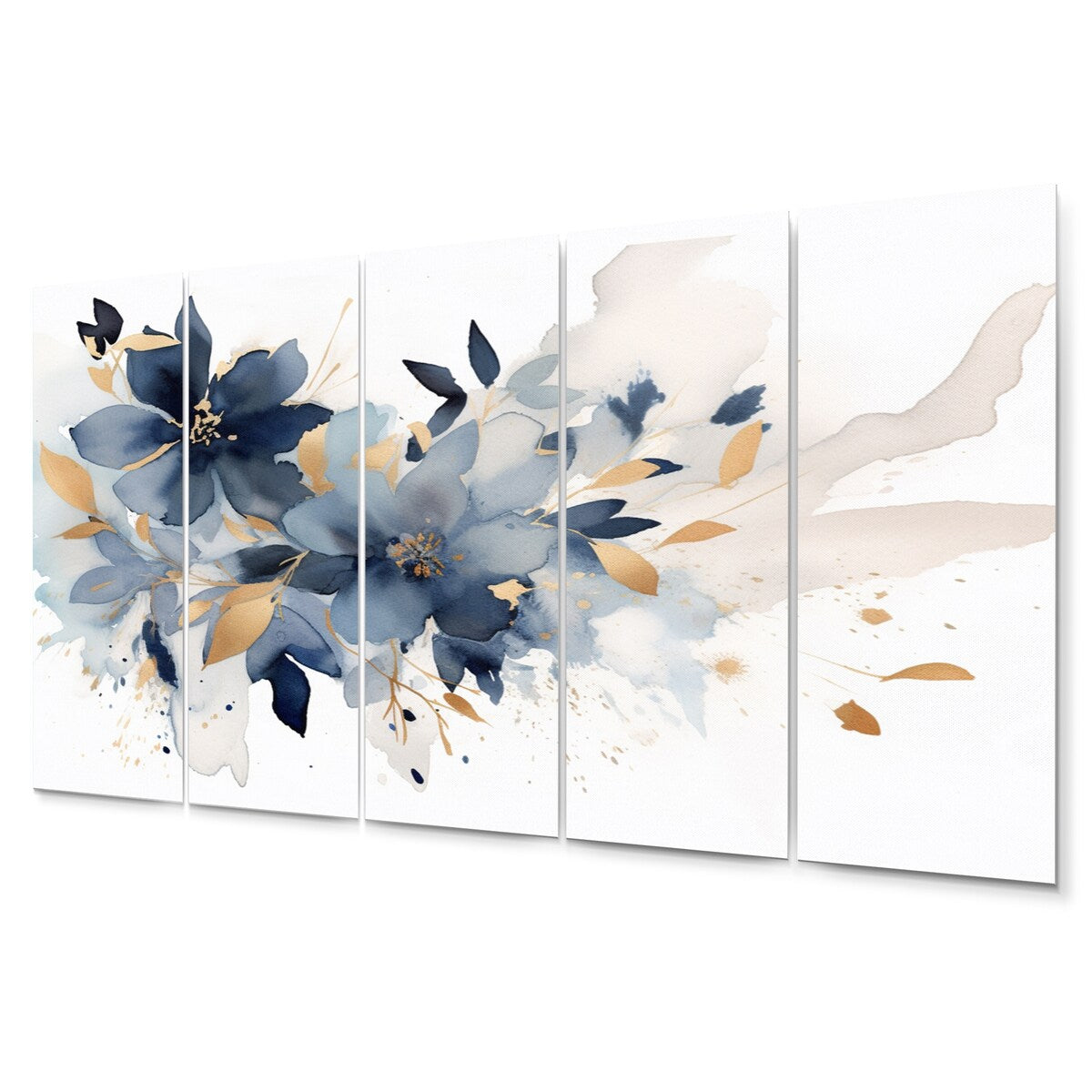 Designart "Purple Lilacs Fragrant Blossoms I" Floral Art Living Room Set