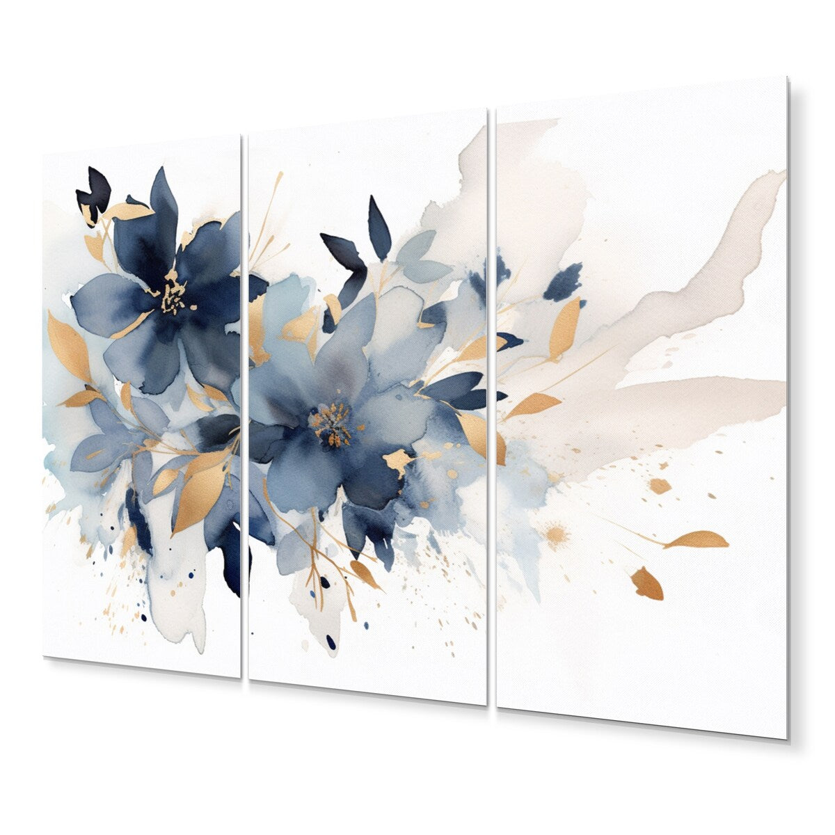 Designart "Purple Lilacs Fragrant Blossoms I" Floral Art Living Room Set
