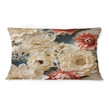 Designart "Radiant Lace Inspired Floral Botanics I" Floral Printed Throw Pillow
