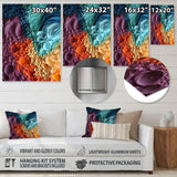 Designart "Rainbow Reverie Collages II" Abstract Collages Metal Wall Art Colorful Wall Décor Modern Metal Art Work
