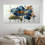 Designart "Realistic Blooming Flowers II" Floral Bouquet Multipanel Canvas Prints