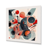 Designart "Red And Black Minamlism Intimacy III" Minimalism Metal Wall Art