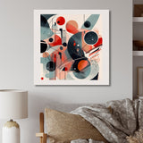 Designart "Red And Black Minamlism Intimacy III" Minimalism Metal Wall Art