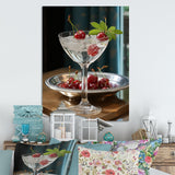 Designart "Red Russian Wilderness Polar Platinum Cocktails" Cocktails Red Metal Wall Art - Traditional Metal Art Work