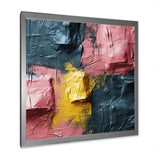 Designart "Rejoicing In Love Pink And Gold Abstract Painting" Abstract Painting Framed Wall Art Prints