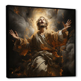 Designart "Religious Sacred Resurrection" Christianity Framed Canvas Art Print