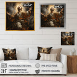 Designart "Religious Sacred Resurrection" Christianity Framed Canvas Art Print