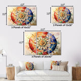 Designart "Religious Wheel Of Dharma" Hinduisim Art Living Room Set