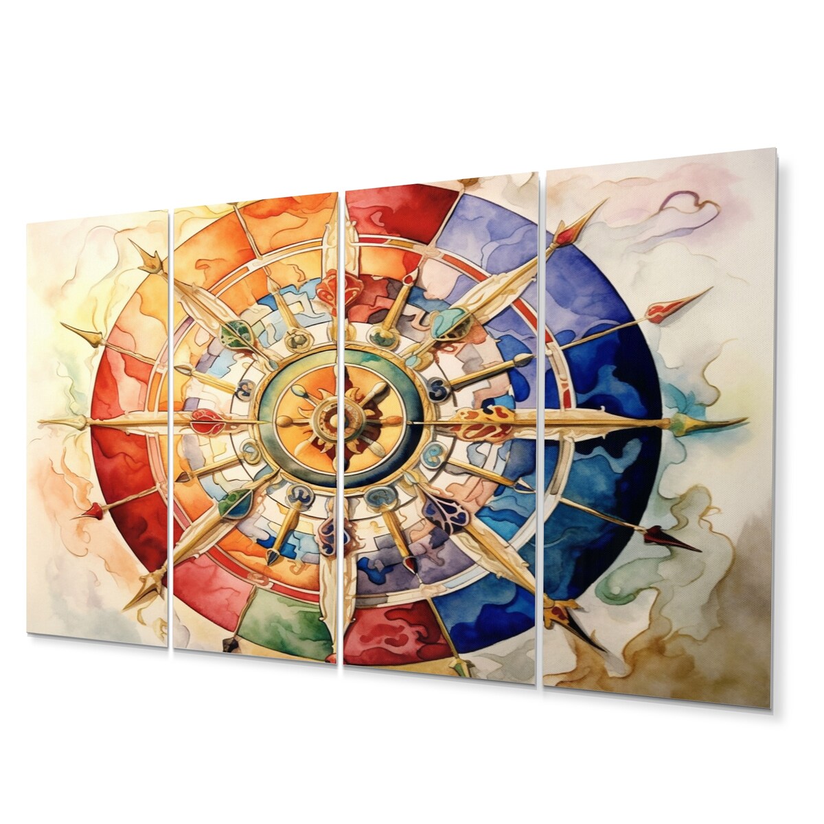 Designart "Religious Wheel Of Dharma" Hinduisim Art Living Room Set