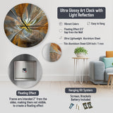 Designart "Remembering Ukraine Abstract Painting I" Abstract Painting Oversized Wall Clock