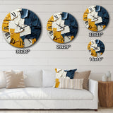 Designart "Remembering Ukraine Abstract Painting I" Abstract Painting Oversized Wall Clock