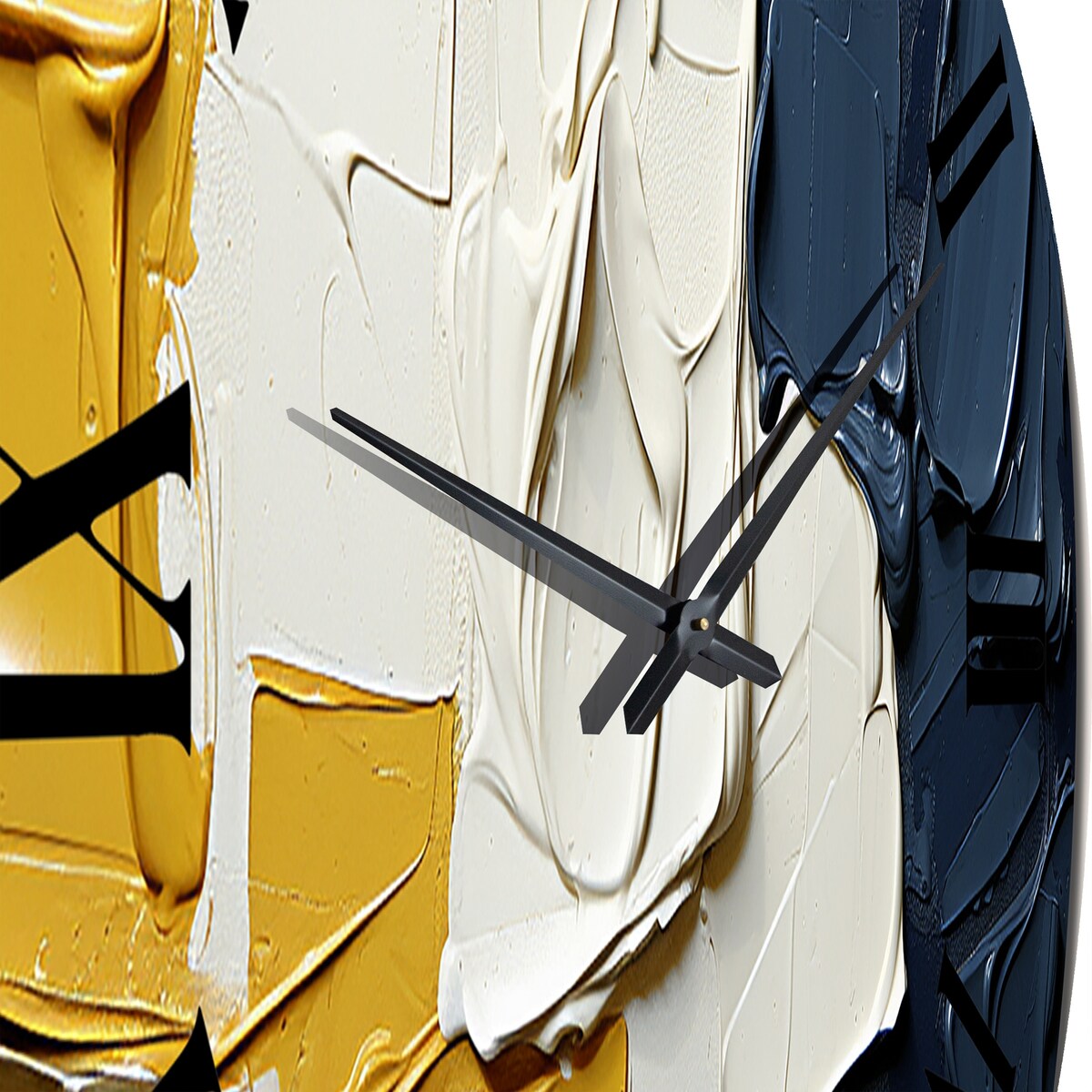 Designart "Remembering Ukraine Abstract Painting I" Abstract Painting Oversized Wall Clock