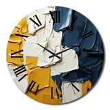 Designart "Remembering Ukraine Abstract Painting I" Abstract Painting Oversized Wall Clock
