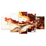 Designart "Rendend Point Dreams IV" Abstract Liquid Ink Multipanel Wall Art Prints