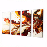 Designart "Rendend Point Dreams IV" Abstract Liquid Ink Multipanel Wall Art Prints