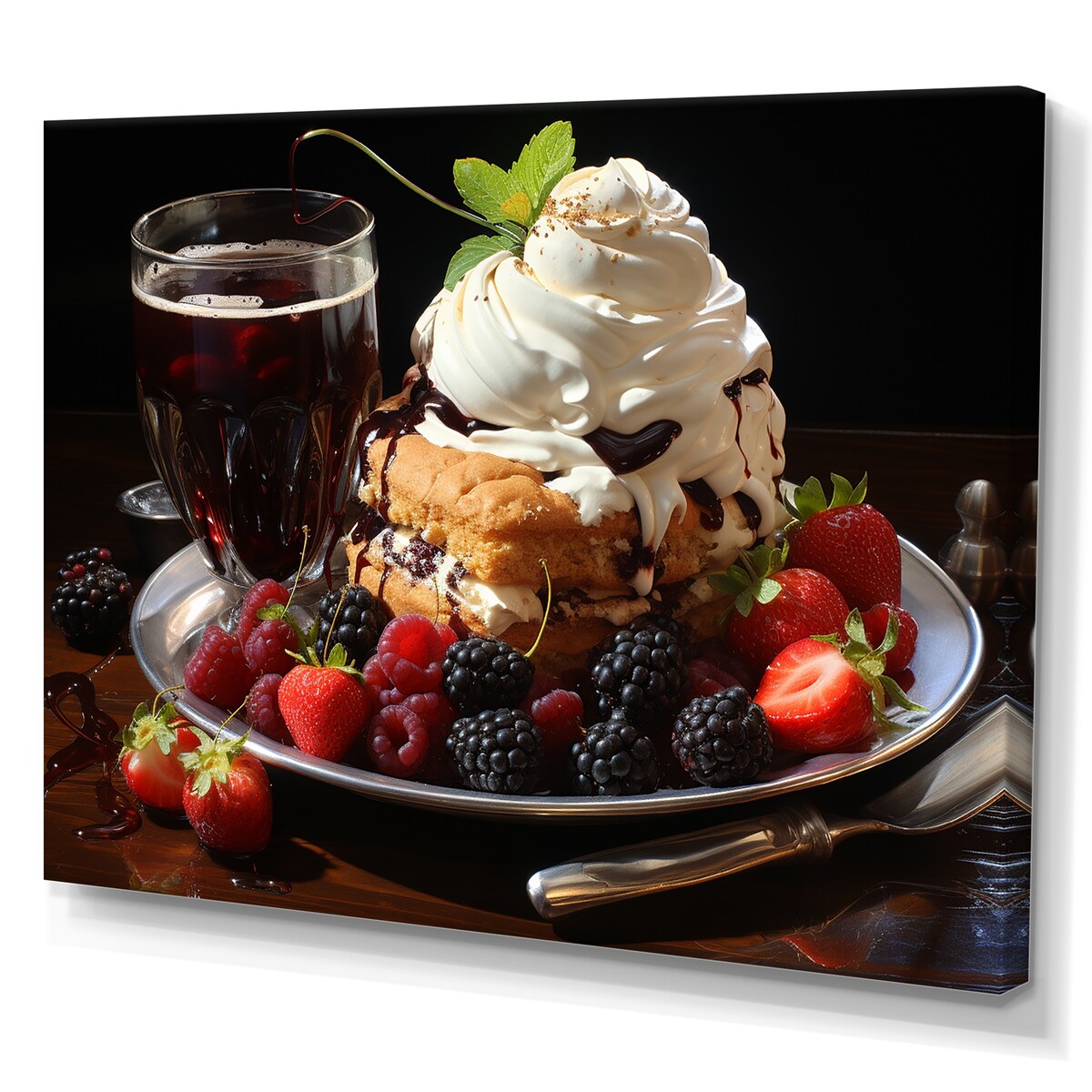 Designart "Rich Temptations Ice Cream I" Desserts Wall Art