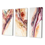 Designart "River In The Redend Point Canyon I" Abstract Liquid Ink Wall Art Set Of 3 Modern Printed Art Set For Bedroom