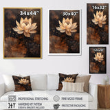 Designart "Rustic Lotus Serenity I" Lotus Wall Art