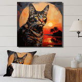 Designart "Savannah Cat In Sunset" Cat Wall Art