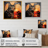 Designart "Savannah Cat In Sunset" Cat Wall Art