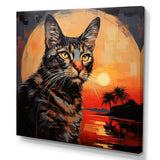 Designart "Savannah Cat In Sunset" Cat Wall Art