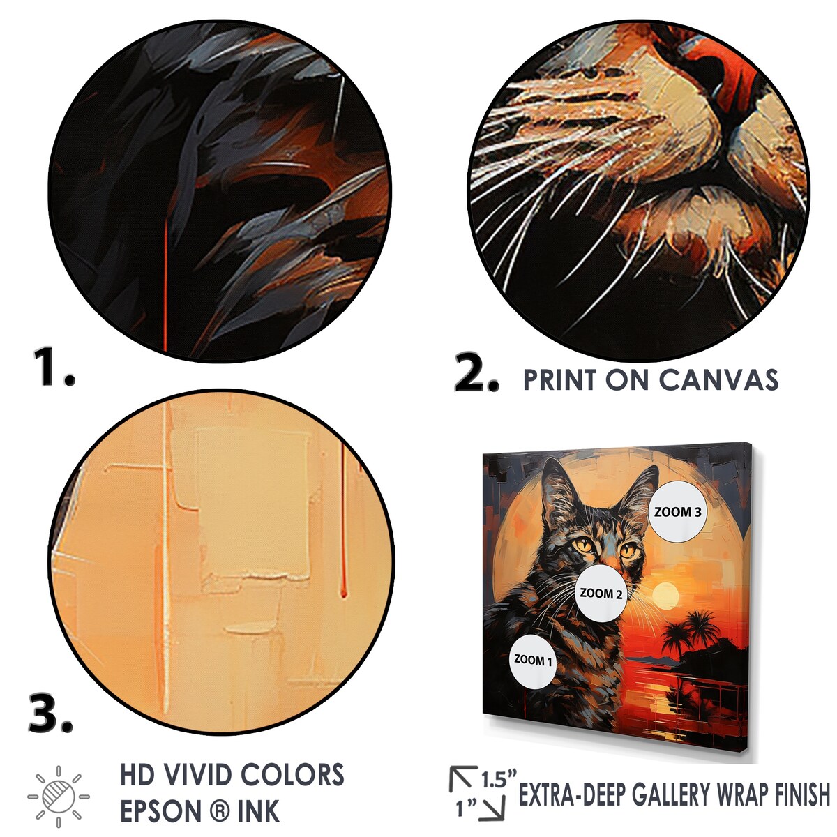 Designart "Savannah Cat In Sunset" Cat Wall Art