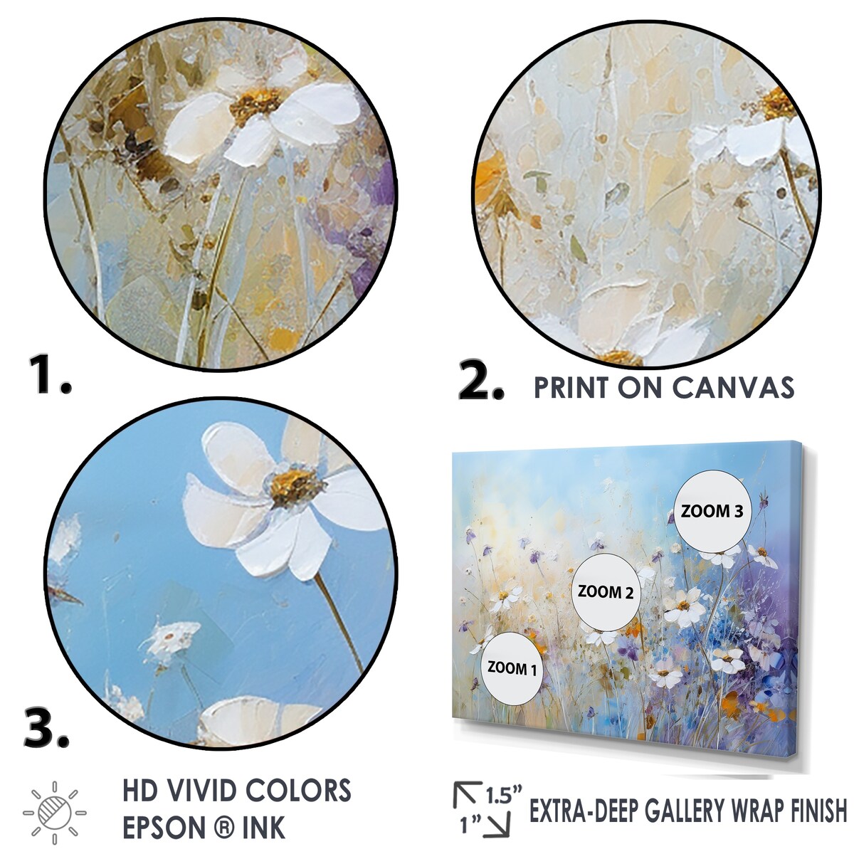 Designart "Seasonal Flowers Farmhouse Charm I" Seasonal Flowers Wall Art