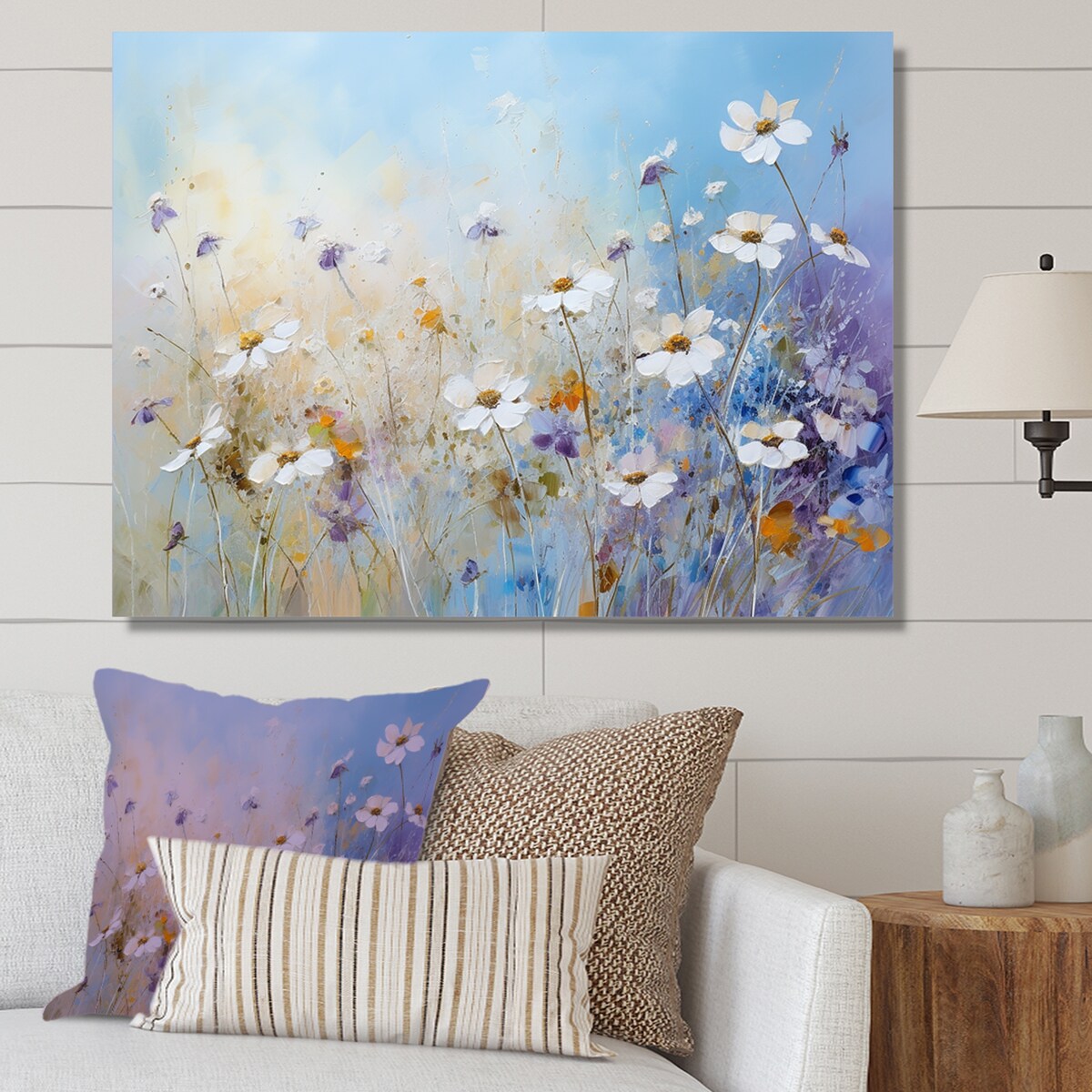 Designart "Seasonal Flowers Farmhouse Charm I" Seasonal Flowers Wall Art