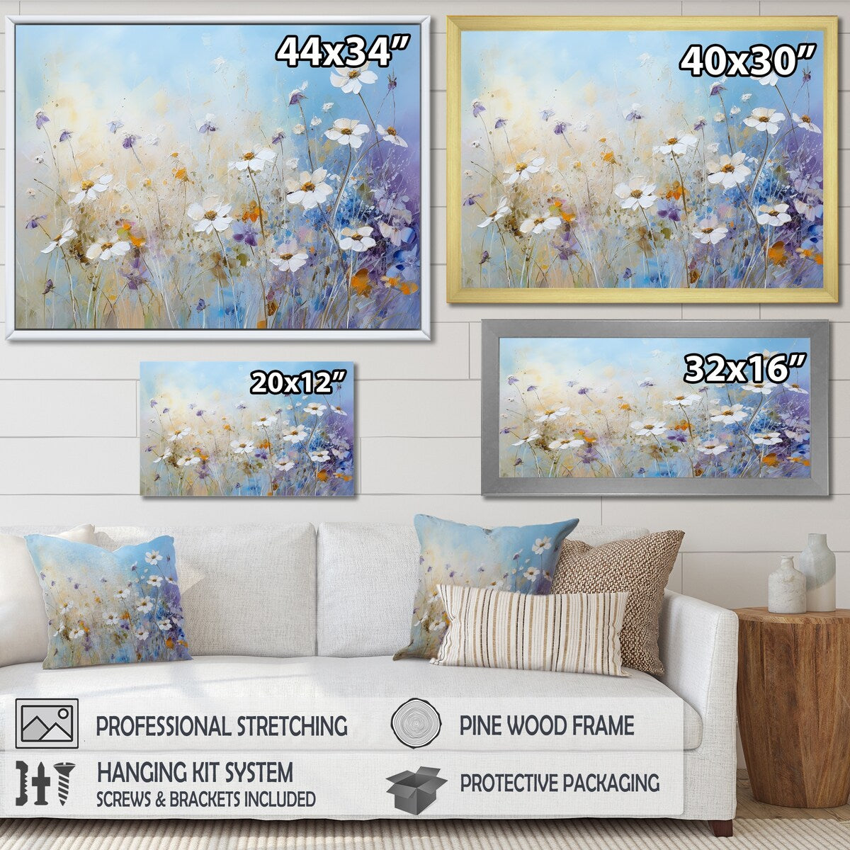 Designart "Seasonal Flowers Farmhouse Charm I" Seasonal Flowers Wall Art