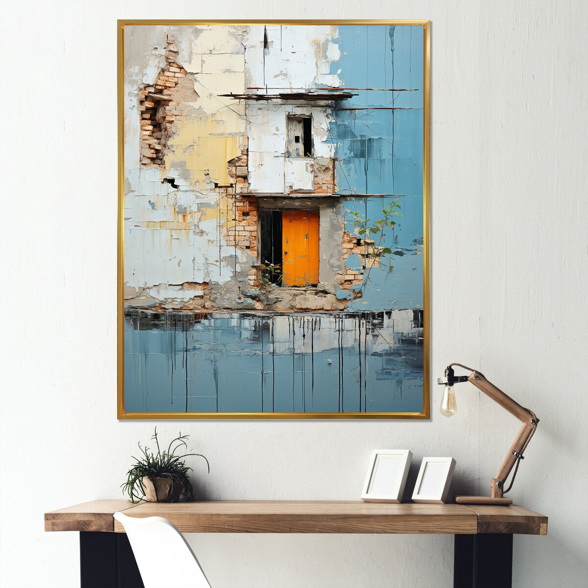Designart "Serenity In Factory Industry" Factories Framed Canvas Wall Art