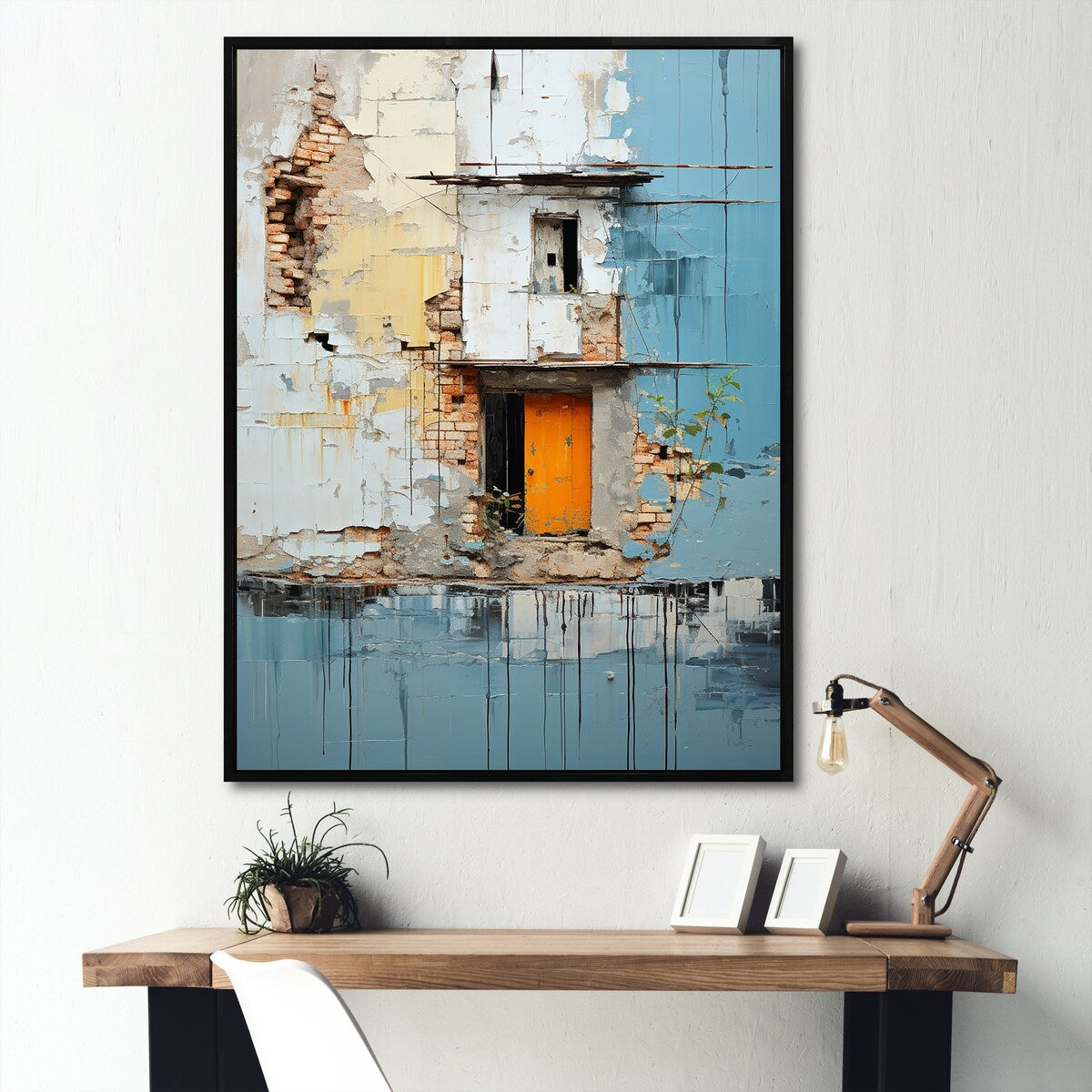 Designart "Serenity In Factory Industry" Factories Framed Canvas Wall Art