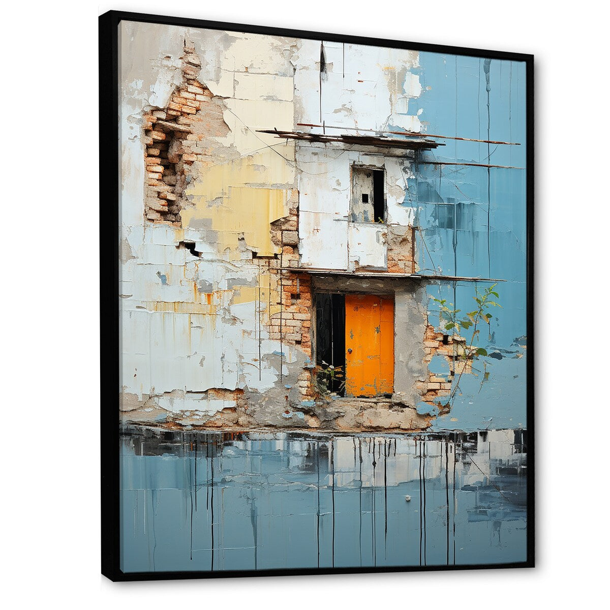 Designart "Serenity In Factory Industry" Factories Framed Canvas Wall Art