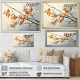 Designart "Soft Brown Blossom Flower Branch I" Flowers Wall Art