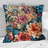 Designart "Soft Color Paisley Garden Playfulness II" Damask Printed Throw Pillow