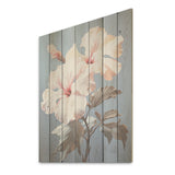 Designart "Soft Pink Hibiscus Bloom Bouquet I" Hibiscus Wood Wall Decor - Traditional Wood Panel On Natural Pine Wood