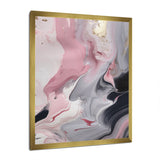 Designart "Solid Marble Paint Artwork Ii" Abstract Marble Framed Canvas Prints
