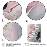 Designart "Solid Marble Paint Artwork Ii" Abstract Marble Framed Canvas Prints