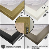 Designart "Solid Marble Paint Artwork Ii" Abstract Marble Framed Canvas Prints